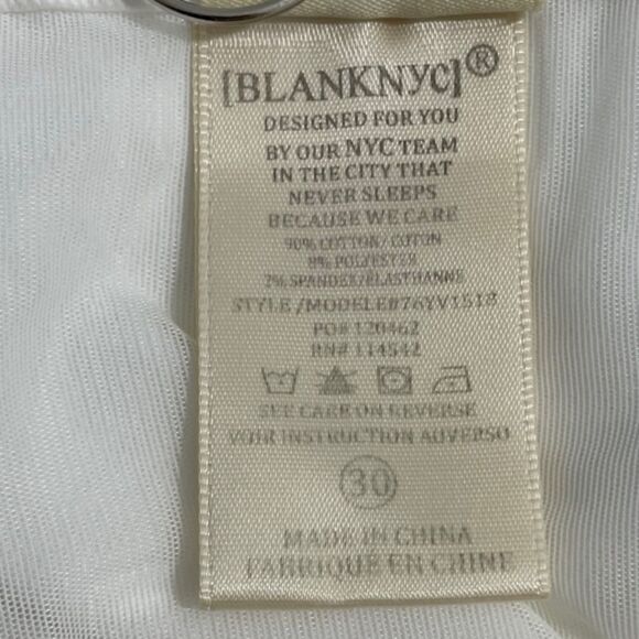 NWT Blank NYC The Bond White Mid-Rise Skinny Jeans Size 30 - Picture 5 of 7